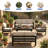 Outdoor Metal Loveseat With Cushions-1973156657