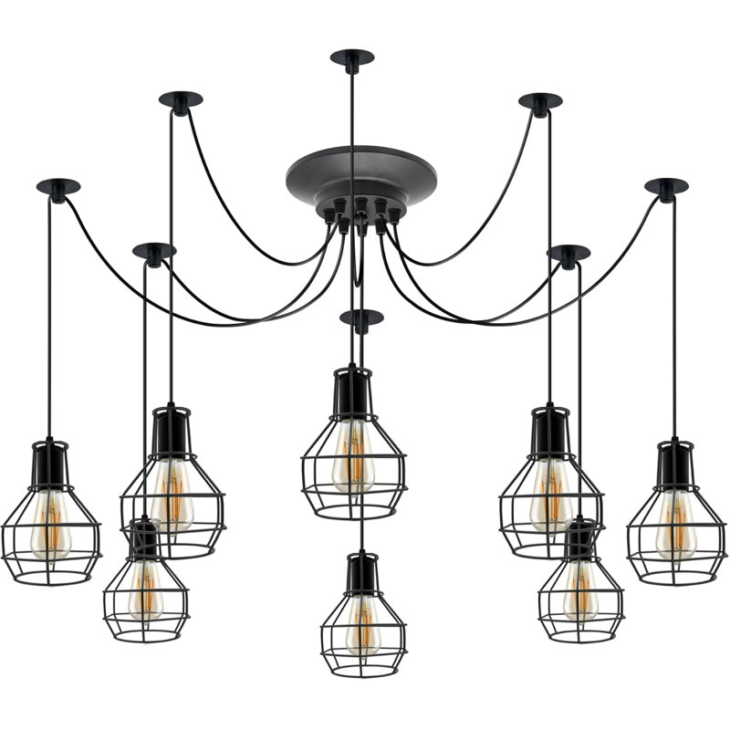 - Light Black Cluster Pendant, 8