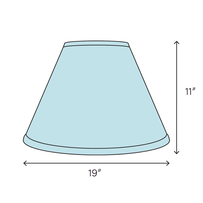 Abat-jour empire en soie / shantung (araignée), Oeuf, H 12,5 po x l 20 po x P 13 po