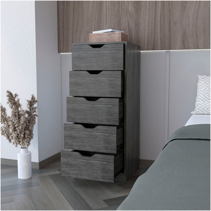 Commode Kamran, chambre, chêne fumé