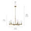 Lustre 6 lumières 21,75 "21,75"-1044564599