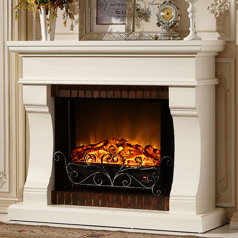 Armoire décorative simple de style américain, H 43,31 po x l 51,18 po x P 14,96 po, Blanc