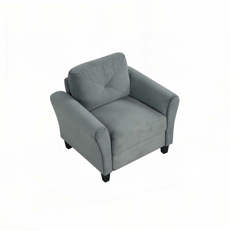 Fauteuil d'appoint en velours, Gris