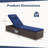 Ebern Designs 1 Pcs Patio Chaise Lounge With 6-level Backrest Comfy Seat Cushion & Headrest Backyard-2107115946