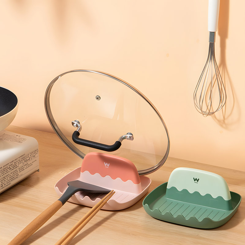 Plastic Spoon Rest, Pink/Green