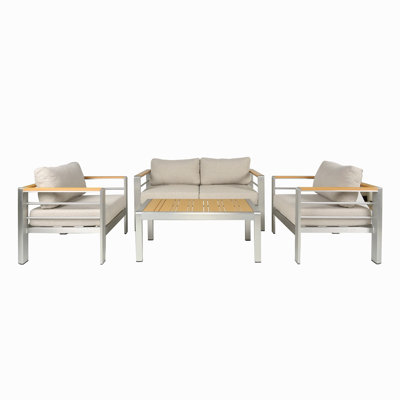 Outdoor Patio Aluminum 4PCS CHAT SET