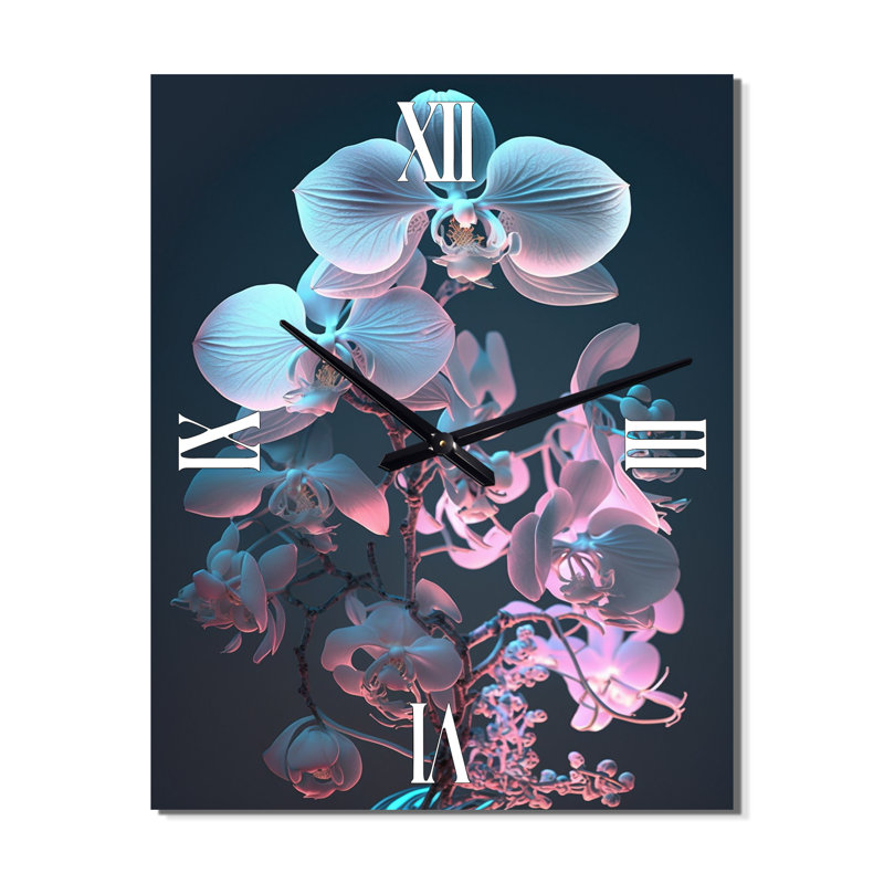Jawdat - Horloges murales orchidées florales, Moyen