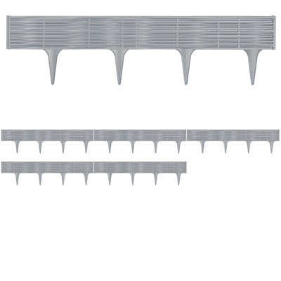 Huckabee 1.9cm H x 7.6cm W Grey Plastic Lawn Edging