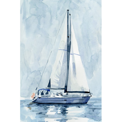 Lone Sailboat II by Emma Caroline - Painting