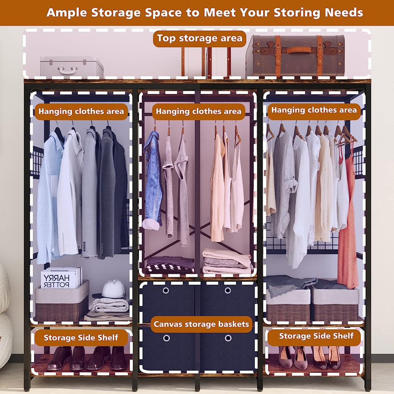 78.7'' Metal Clothing Rack
