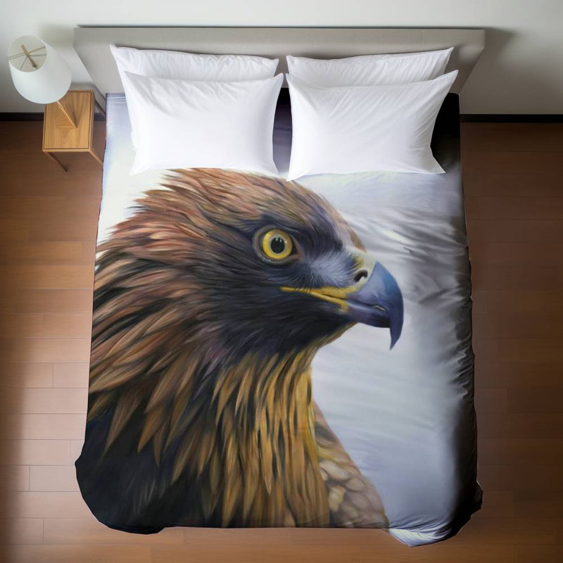 Housse de couette Aigle à tête brune - Décoration pour chambre à coucher