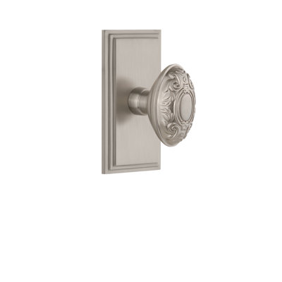 Grandeur Carré Plate Privacy with Grande Victorian Door Knob