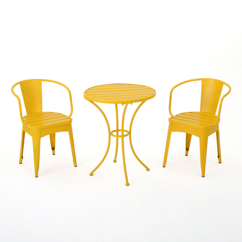 Ensemble 3 pièces en métal Colmar Colmar, Jaune