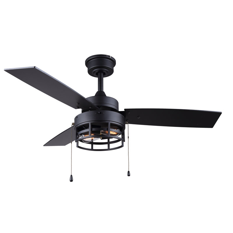 Ventilateur de plafond 42 po à 3 pales avec chaînette et ensemble d'éclairage inclus