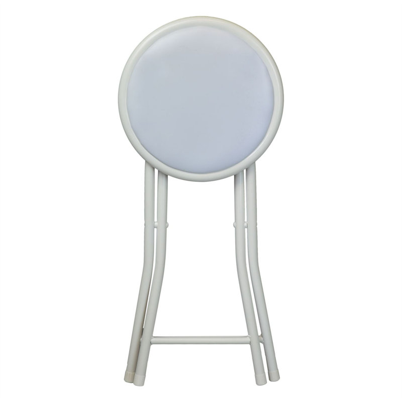 Padded Folding Stools, White