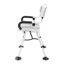 Chaise de douche en U pliable avec capacité de charge de 330 lb et siège de salle de bain à hauteur ajustable pour les personnes âgées handicapées