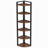 70.87" Tall 6-Tier  Rustic Brown Corner Bookshelf Storage Shelf For Living Room & Office