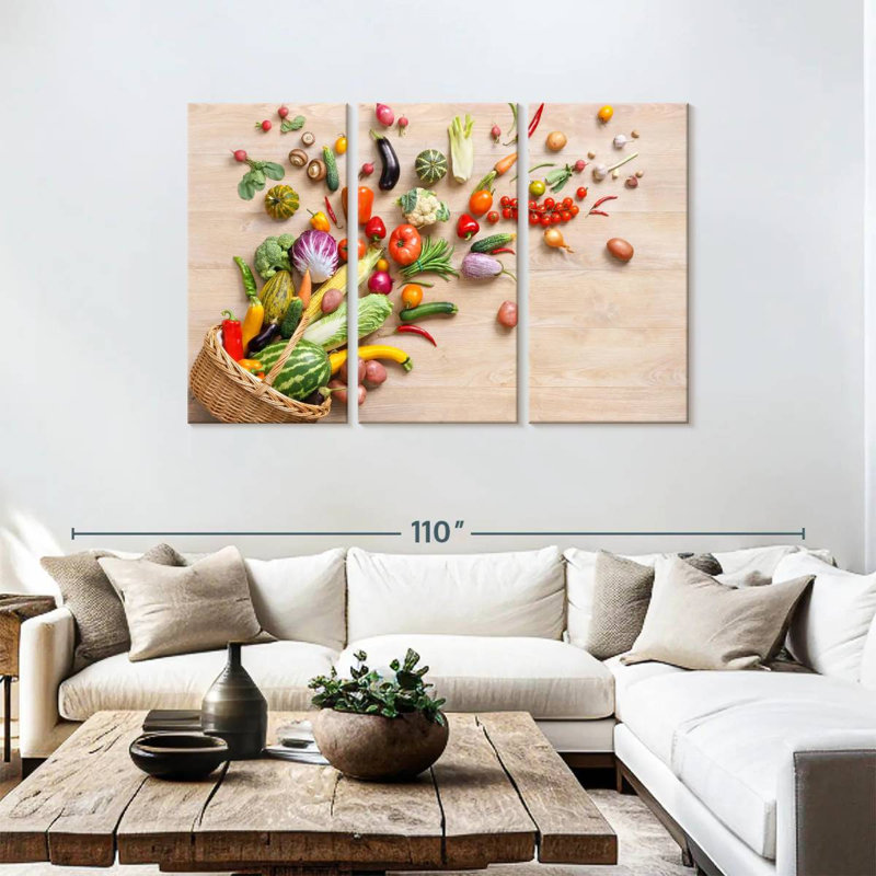 Yarlin Fresh Vegetables, 48" H x 74" W