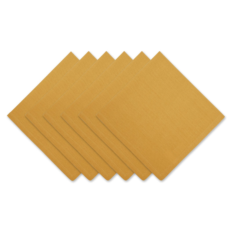 Reisman 100% Cotton Square Napkin, Golden