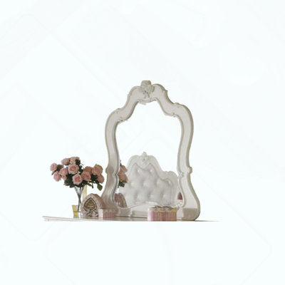 Edalene Pearl White Finish Mirror
