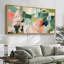 «Mid Century Shape Colorful Abstraction Vibrant», reproduction d'art sur toile-98041898-111376732