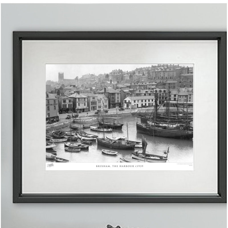 Brixham, The Harbour C1939 - Single Picture Frame Print, 28cm H x 36cm W x 2.3cm D