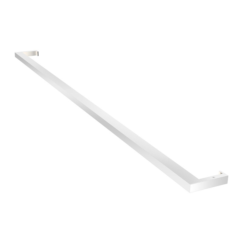 Sleek Minimalist Bright Satin Aluminum LED Sconce, 48 in
