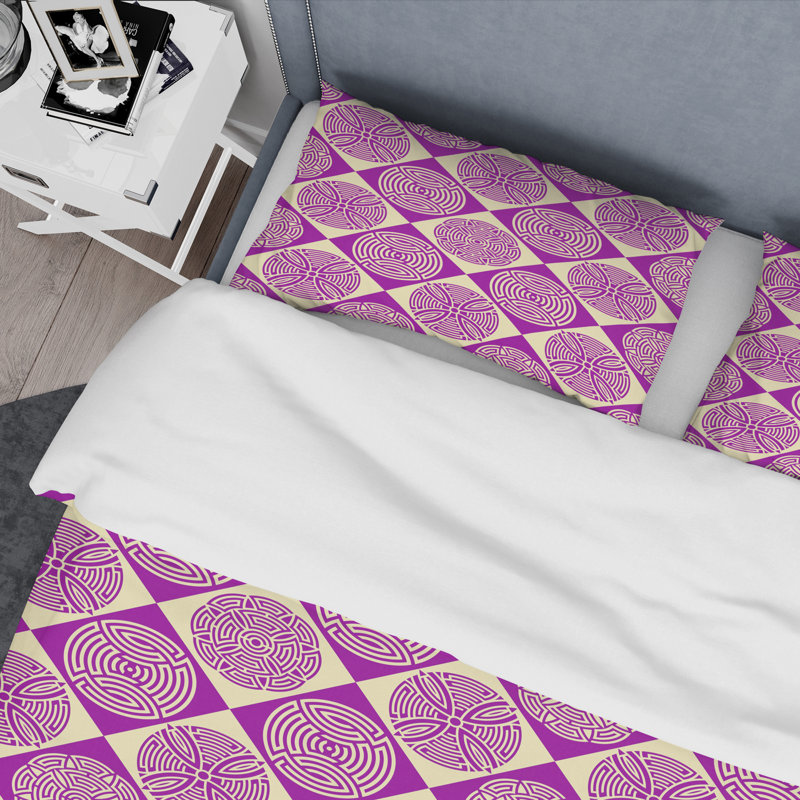 Ensemble de housse de couette Mid-Century, Housse simple + 1 taie décorative