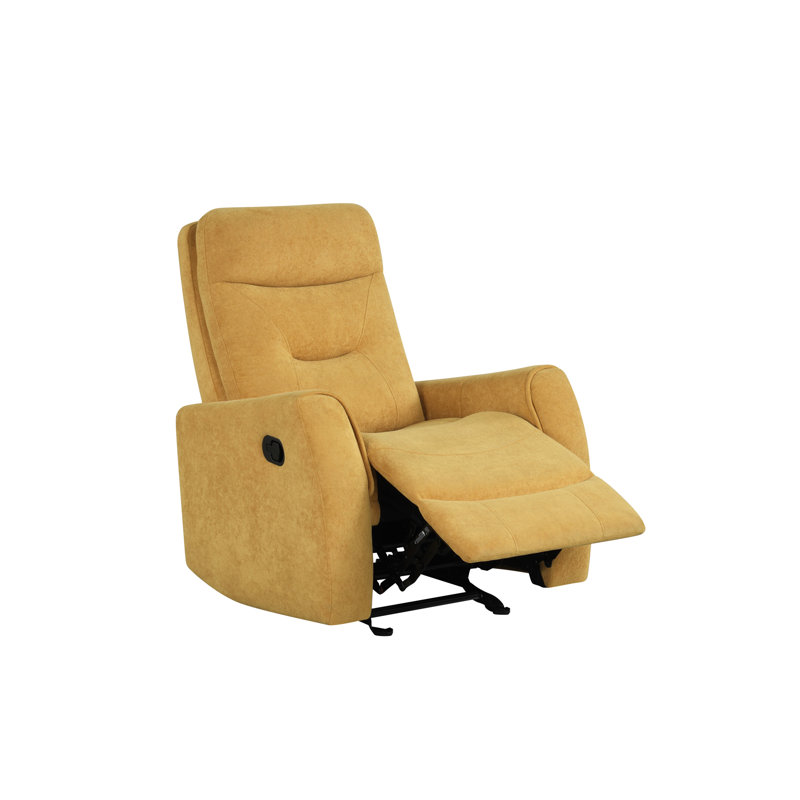 Fauteuil inclinable pivotant, Yellow, Yellow Microfiber / Microsuede