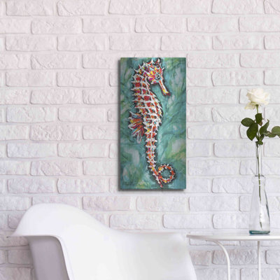 «Radiant Seahorse I» par Carolee Vitaletti, art mural en métal