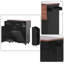 Chariot de rangement mobile pour îlot de cuisine avec armoires latérales amovibles, armoires de rangement inclinées, tiroirs doubles et plateau de table extensible-1806095984