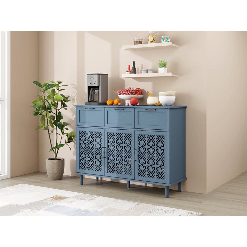 Armoire 2 portes et 3 tiroirs, Bleu
