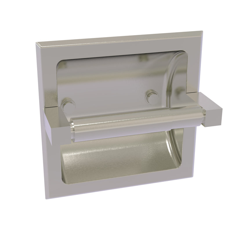 Porte-papier hygiénique encastré haranu, Nickel satiné