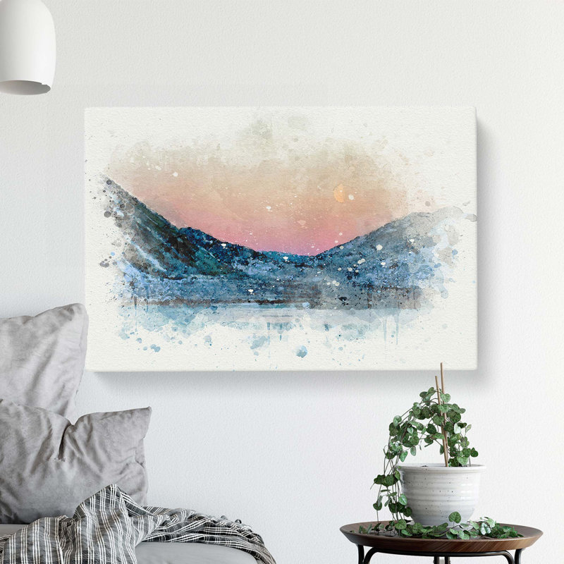 Moon Over Iceland In Abstract - Wrapped Canvas, 35cm H x 50cm W x 3cm D