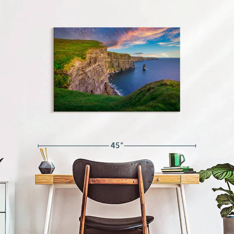 Ravi Cliffs Of Moher At Sunset, 24" H x 36" W