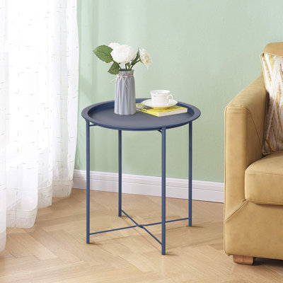 Gambon Foldable Tray Cross Legs End Table