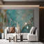 Murale de luxe turquoise et marbre doré-902625385