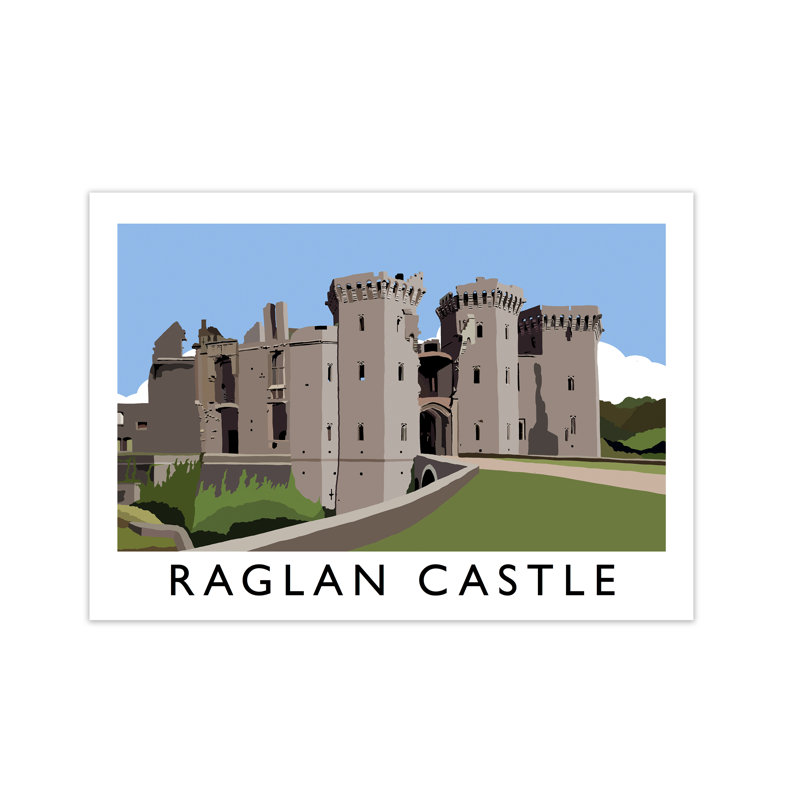 Raglan Castle by Richard O'Neill - Print, 59.4cm H x 84.1cm W x 3cm D, Unframed