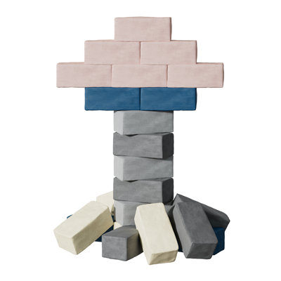 12 pièces de blocs de mousse moelleux - Briques empilables colorées pour tout-petits