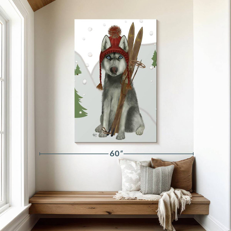 Brampt Husky Skiing, 48" H x 32" W