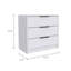 Commode rectangulaire blanche à 3 tiroirs-1314666960