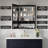 Black Framed Lighted Medicine Cabinet with Mirror, Recessed/Surface, Plug-in/Hardwired, Outlets+USBs, 3 Colors/Dimmer/Inner Sensor Light/Defog, Left-hinged-789456900