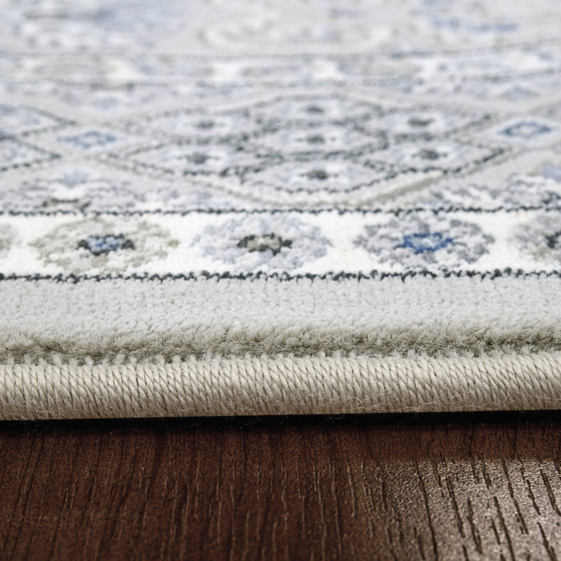 Tapis argenté/gris oriental Attell, Rectangle 2 pi x 3 pi 11 po
