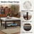 33.5" Wide Tufted Square Cocktail Ottoman With Free Tray-652042889
