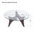 Krassimir Glass Top Coffee Table Abstract Wood Base
