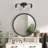 3-lamp matte black glass adjustable mirror front light