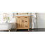 Meuble-lavabo de 30 po en bois avec cadre en bois massif, 1 porte à fermeture douce, 2 tiroirs à fermeture douce, tablette réglable, armoire de rangement moderne