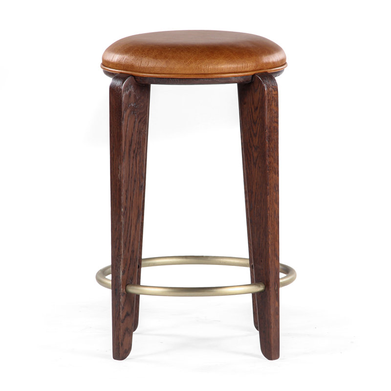 Tabouret de comptoir Delano Quattro, Boue brune