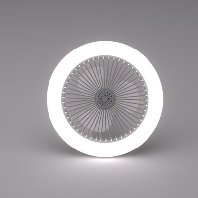 Ventilateur de plafond avec lumières kbndieu E27, lumière de ventilateur à profil bas fermé, plafonnier avec ventilateur, lampe à cardan Delier