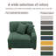 Fauteuil en velours côtelé vert avec dossier coussiné Milbrey-253430679-235624980